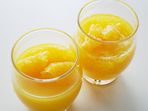 やわらかオレンジジュース寒天ゼリーの画像
