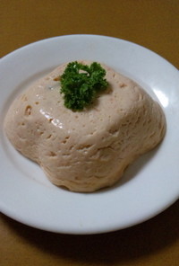 簡単レンジで鮭と豆腐のムース(離乳食可)