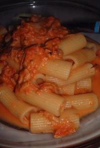 Pastaシリーズ③朝飯にも★ツナとフェタチーズの超ライトなトマトクリームパスタ