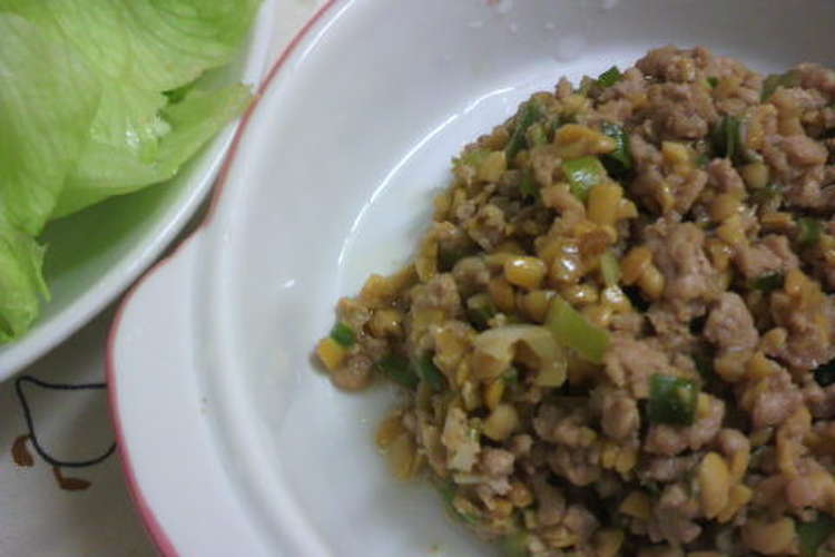 みんな喜ぶ ひき肉と納豆のレタス巻き レシピ 作り方 By ぷくぅぅぅ クックパッド