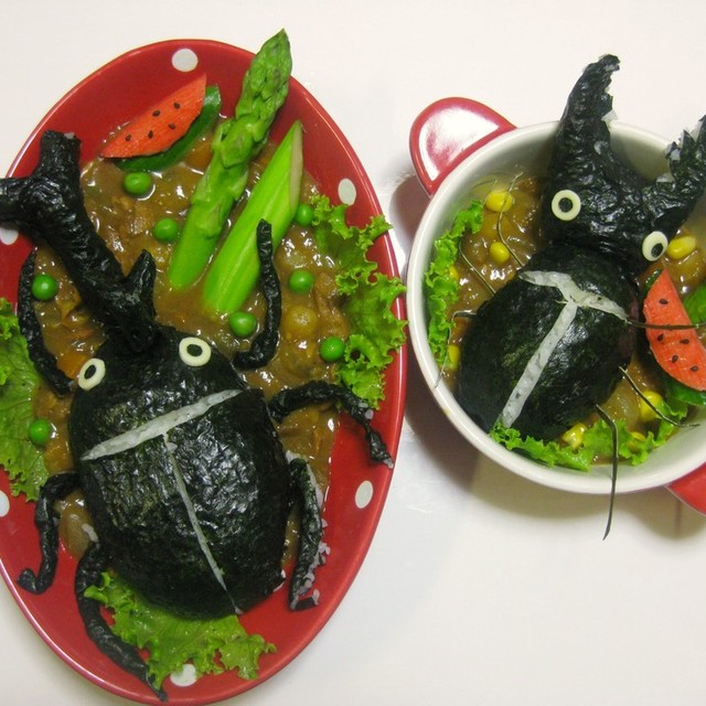 カブトムシとクワガタのデコカレー レシピ 作り方 By かみｃｙａｎ クックパッド 簡単おいしいみんなのレシピが360万品
