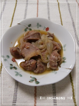 砂肝の豆板醤・ピリ辛煮