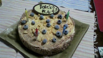 ♪お誕生日に♪　簡単　アイスdeケーキの写真