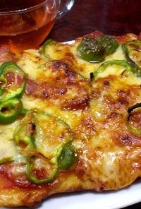 魚焼きグリル☆ピザ