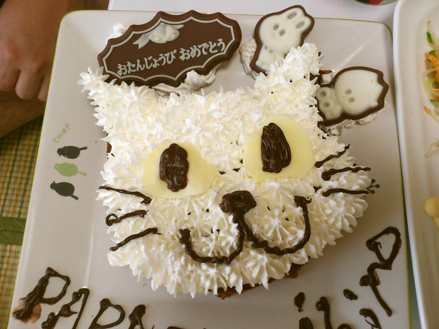 ☆簡単ネコ型チョコケーキ☆の画像