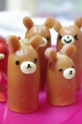 キャラ弁に♪クマさんウィンナー♥
