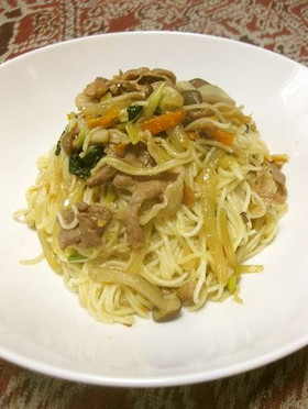 オッサンのそうめん　韓国チャプチェ風