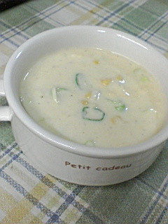 中華風味♪コーンと卵のとろりん豆乳スープの画像