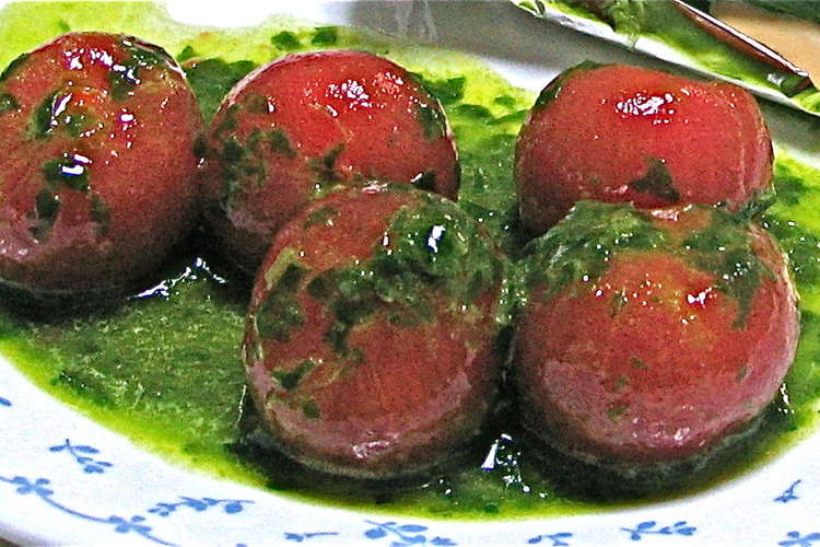 ミニトマトのフレッシュバジルソース レシピ 作り方 By ゆうびしん クックパッド 簡単おいしいみんなのレシピが374万品