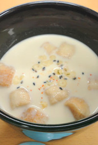 【脱力系w】 豆乳の即席和風冷製スープ