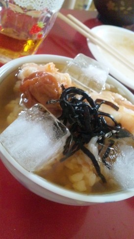 塩昆布の冷やし茶漬け