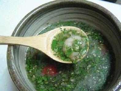 モロヘイヤのスープの写真