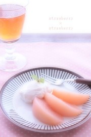 *桃のコンポート*の写真