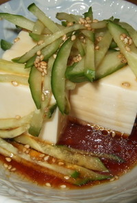 豆腐ときゅうりの中華風サラダ