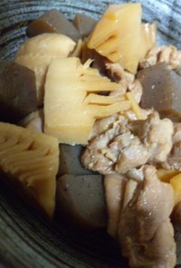 筍と鶏モモ肉とこんにゃくの煮物