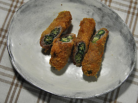 オクラ肉巻きパン粉揚げ