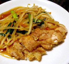 鶏の揚げ物・野菜あんかけ