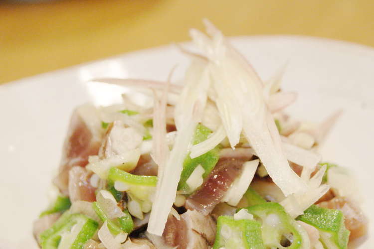夏味 オクラで和えた かつおとミョウガ レシピ 作り方 By ケチャ ウル クックパッド 簡単おいしいみんなのレシピが356万品