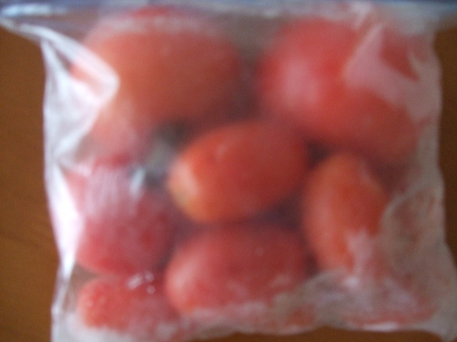 トマトの保存は冷凍庫♪の画像