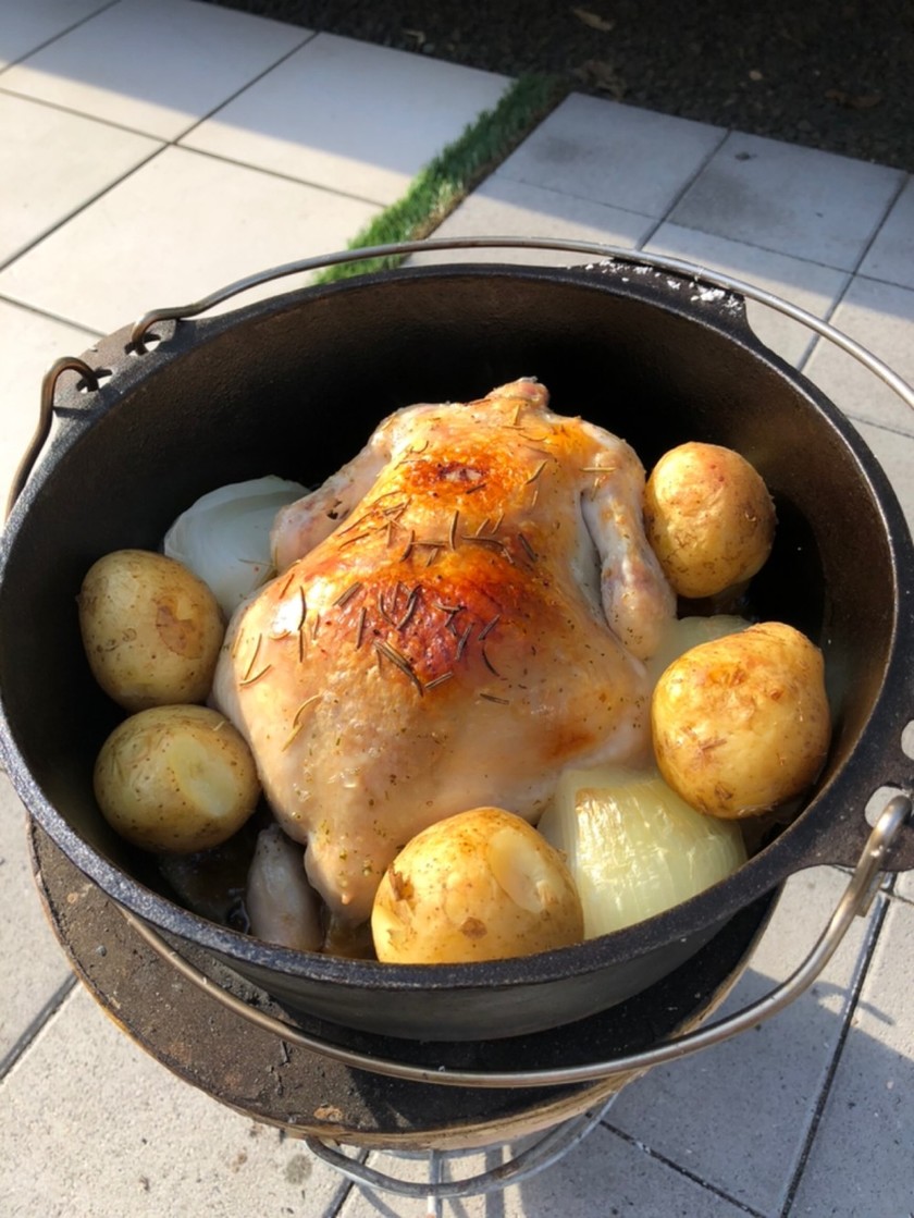 ダッチオーブンメープルディジョンチキンのレシピ