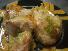 豚ヒレのパルメザン天ぷら★バジル風味