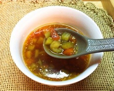 ナスとトマトの中華スープ☆☆☆の写真