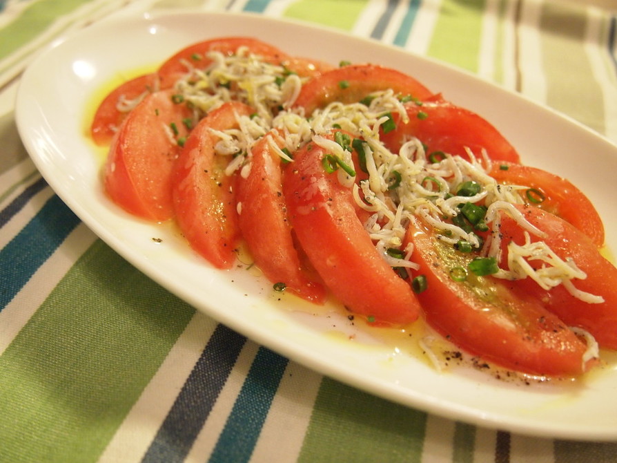 トマトのカルパッチョ＊しらすまみれの画像