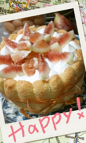 いちじくムースと白あんレアチーズケーキ