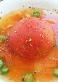 丸ごとトマトのホットスープ