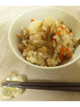 ツナと牛蒡の混ぜご飯
