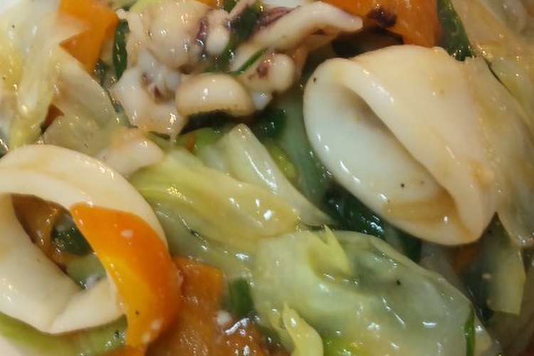 冷蔵庫整理 半端野菜でバターな烏賊ポン レシピ 作り方 By ひぃ ちゃん クックパッド 簡単おいしいみんなのレシピが355万品