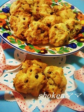 簡単!胡桃とチョコのロッククッキー♪