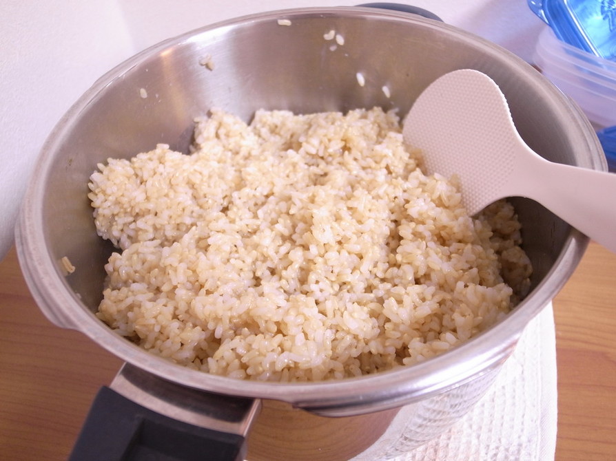 圧力鍋での玄米の炊き方の画像