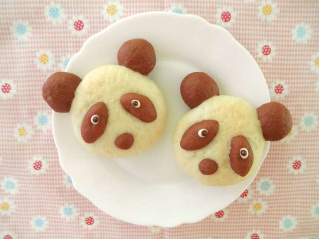 アーモンドチョコパンダ パン レシピ 作り方 By Pitachan1