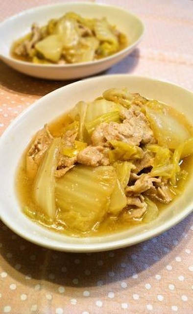 白菜と豚肉の生姜煮の写真