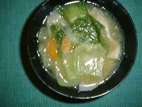 ゆで肉団子とチンゲンサイの中華風スープ