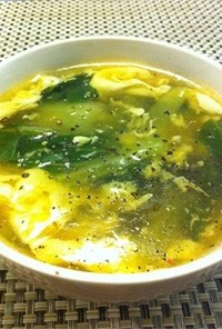 青梗菜と卵のスープ