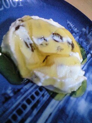 レアチーズケーキ風レーズンヨーグルトの写真