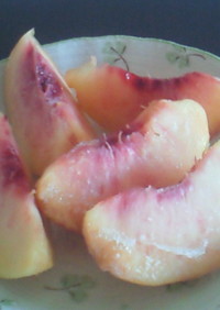 冷凍で簡単 そのまんま桃のシャーベット