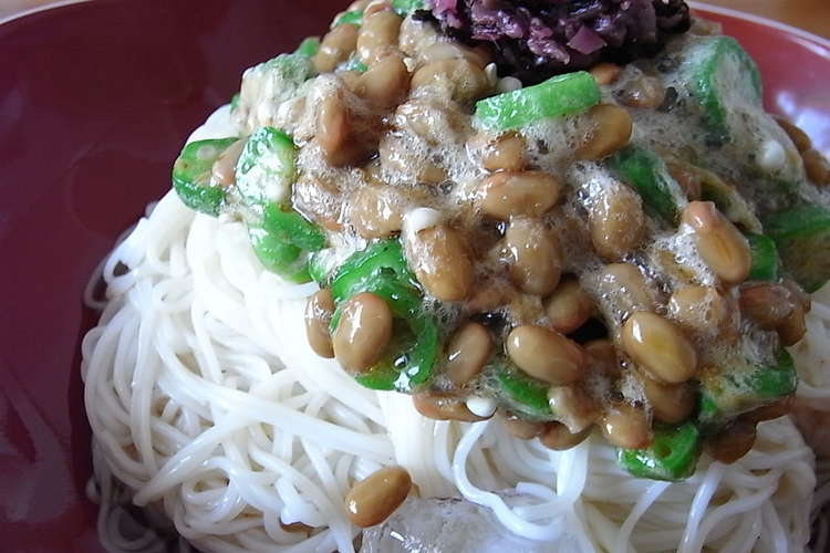 納豆とオクラのねばねばそうめん レシピ 作り方 By じゅん食堂 クックパッド 簡単おいしいみんなのレシピが356万品