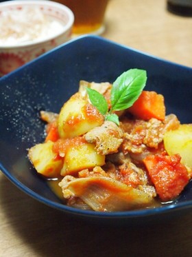 トマト缶でだしいらず♪トマト肉じゃが♪