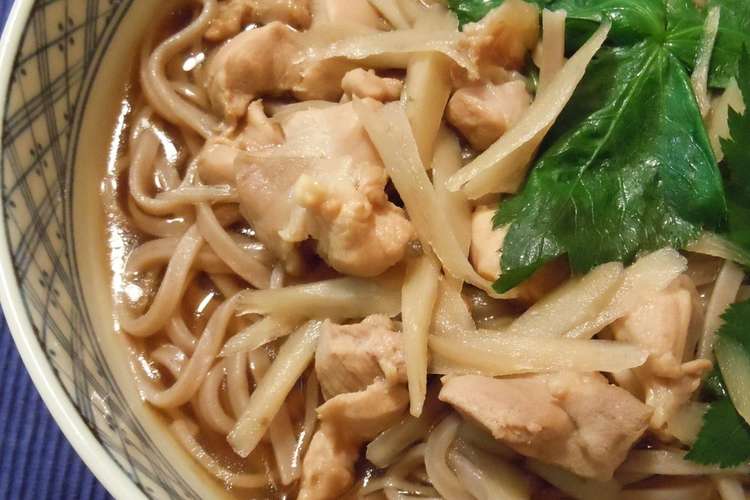 鶏ごぼうのきねうち十割そば レシピ 作り方 By Mikeneko2 クックパッド 簡単おいしいみんなのレシピが349万品