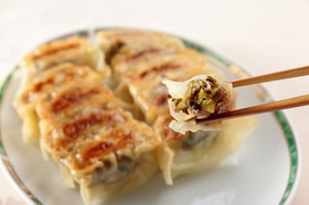 辛子高菜と豚挽き肉で簡単餃子★