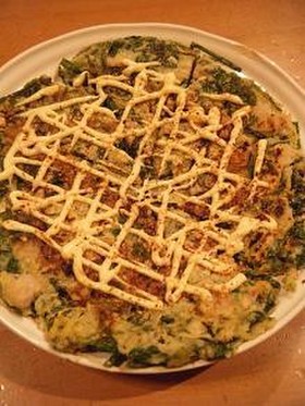 ゴーヤの葉でお好み焼き