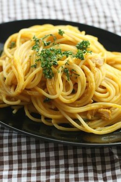 カボチャとツナのほっこりスパゲッティ～の写真