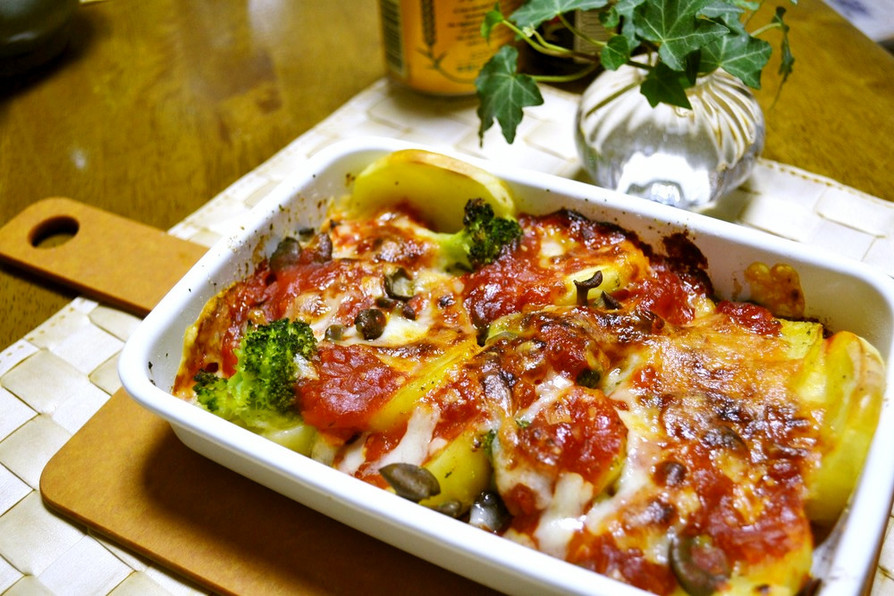 簡単・トースターで焼き野菜のトマトソースの画像