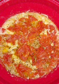 フルーツ玉ねぎとトマトのチーズ焼き