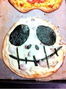 ハロウィン★ ジャックのホワイトピザの画像