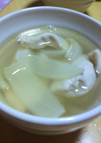 高野豆腐のチキンスープ