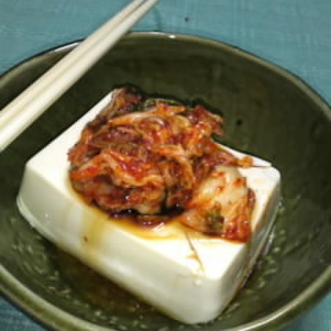 冷やしキムチ豆腐。Korean風♪